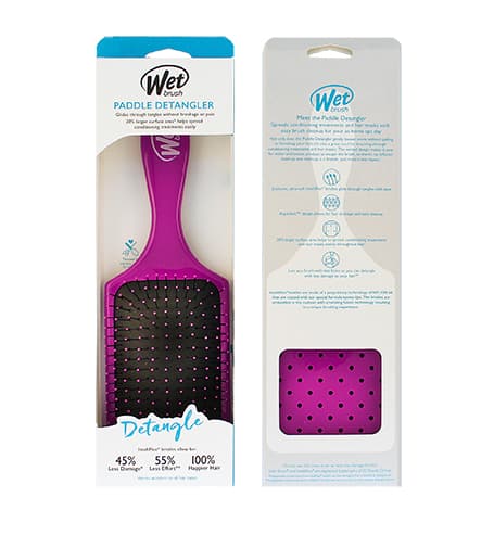 Wet Brush Paddle Detangler hair brush Purple