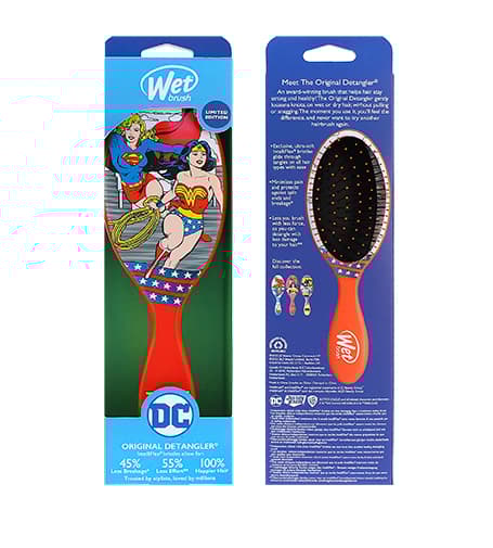 Wet Brush Original Detangler Justice League hair brush Wonder Woman And Suprgirl