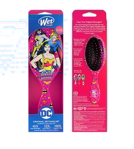 Wet Brush Original Detangler Justice League hair brush for Wonder Woman, Batgirl And Supergirl