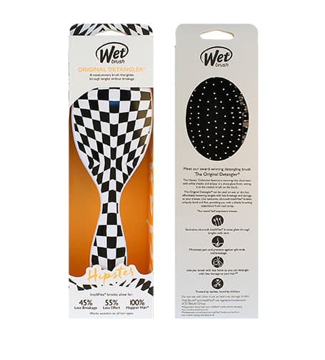 Wet Brush Original Detangler Hipster Checkers hair brush