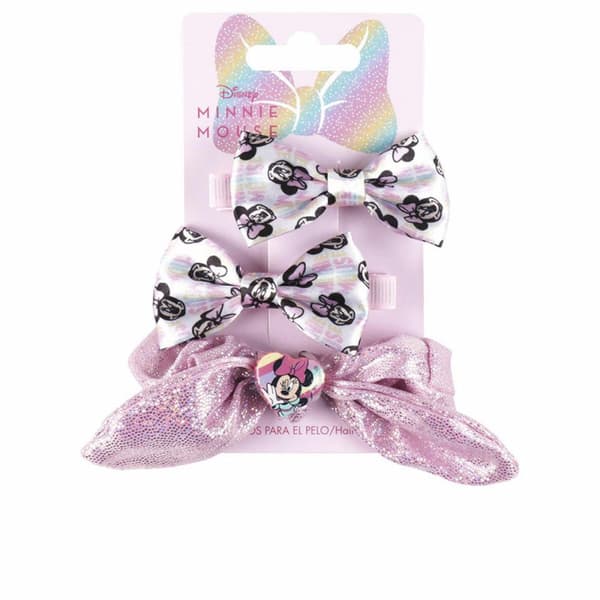 Hiusklipsit Disney Pinkki Minnie Mouse Lasso Setti (3 Kappaletta)