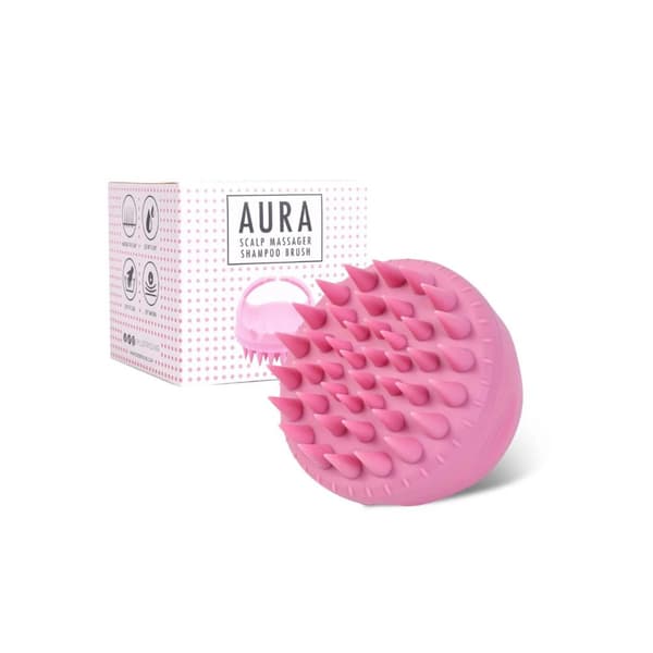 SISTER YOUNG Aura Shampoo Brush Pink - Rosa huvudmassage/tvättborste