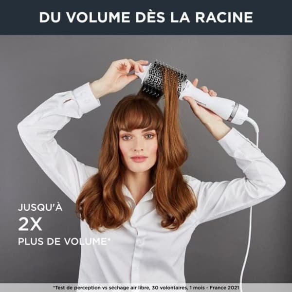 ROWENTA CF6130F0 Volumizer Uppvärmd borste - Ökar naturlig hårvolym - XL Oval borste