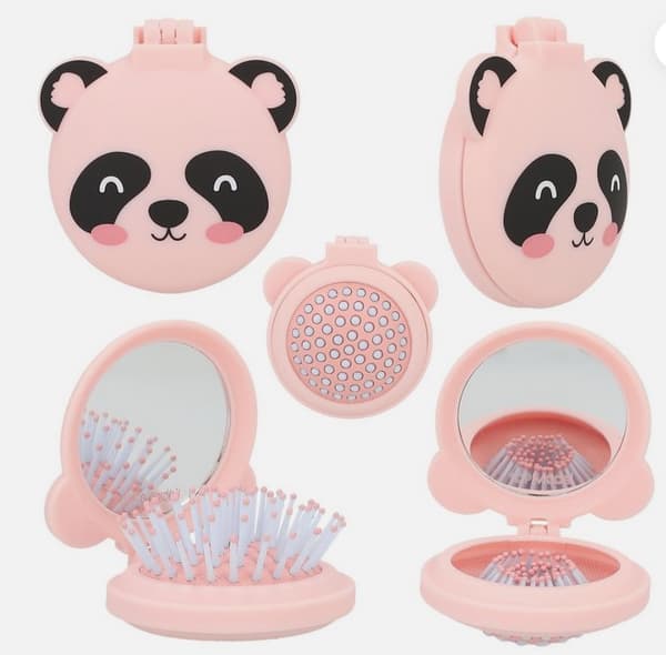 TOPModel Folding Hairbrush With Mirror