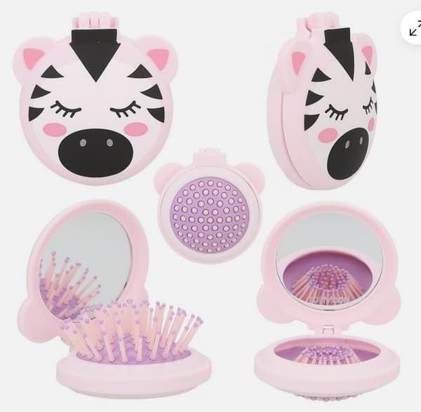 TOPModel Folding Hairbrush With Mirror