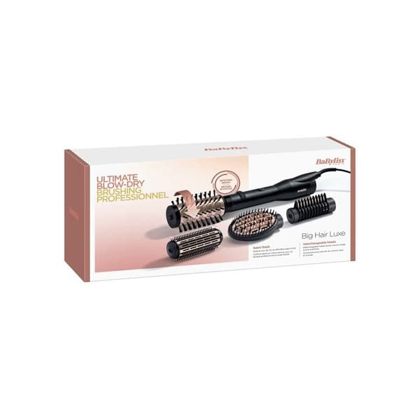 BABYLISS BIG HAIR LUXE AS970E - Roterande blåsborste i flera stilar - 50 mm keramik - 38 mm fast borste - 650W