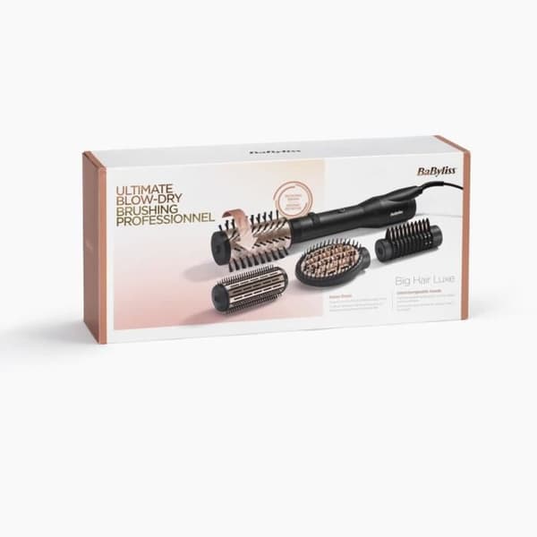 BABYLISS BIG HAIR LUXE AS970E - Roterande blåsborste i flera stilar - 50 mm keramik - 38 mm fast borste - 650W