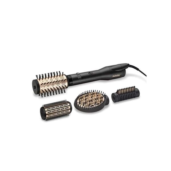BABYLISS BIG HAIR LUXE AS970E - Roterande blåsborste i flera stilar - 50 mm keramik - 38 mm fast borste - 650W Svart