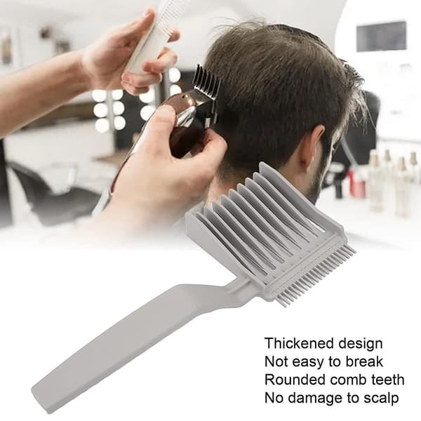 INF Barber Fade Comb miehille, Flat Top Comb Musta valkoinen2 pack