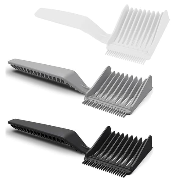 INF Barber Fade Comb för män, Flat Top Comb svart & vit & grå3 Pack