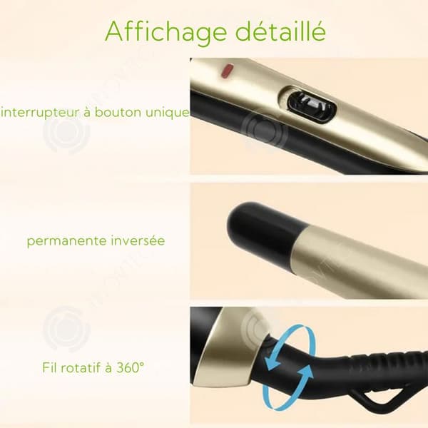 INN Blåsborste 35w 110-240v 50-60Hz Curling Iron Avsmalnande spets Elektrisk värmestyler för permanentuppvärmda rullar