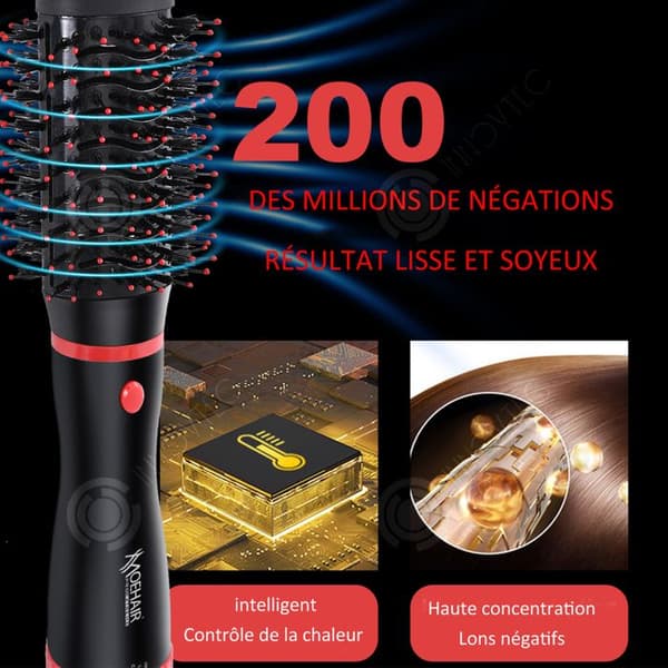 INN Termisk borste 1500w 220v 45-50dB varmluftskam 4 i 1 elektrisk hårtork automatisk locktång hårstylingkam