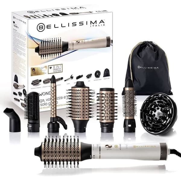 Stylingborste Bellissima AIR WONDER BRUSH VITT GULD