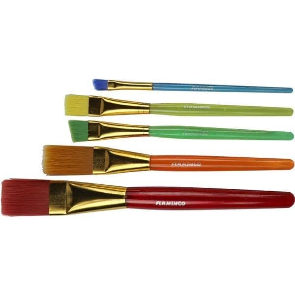 Akrylborstar Jumbo 5 st Flamingo