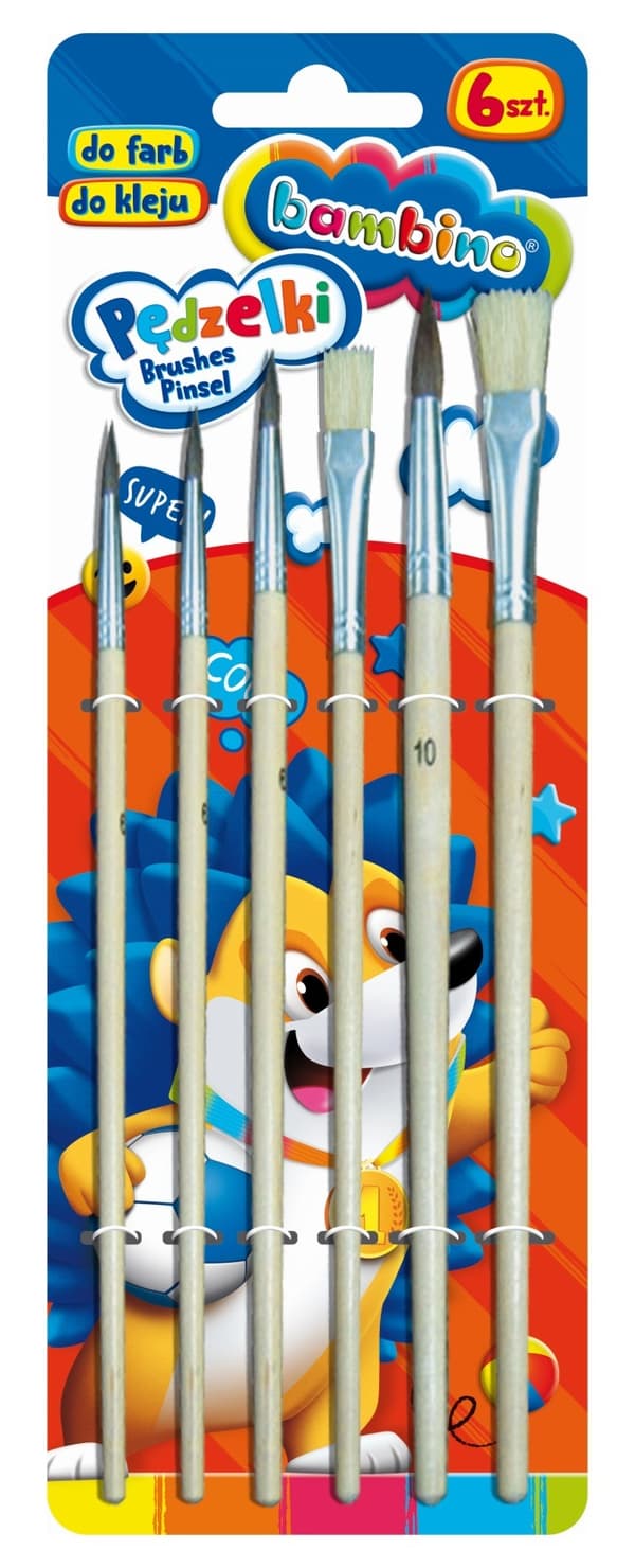 Set med 6 borstar Bambino nr. 1697