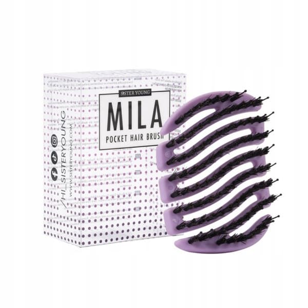 SISTER YOUNG MILA POCKET LILIAC BV - Miniharja villin violeteilla harjaksilla