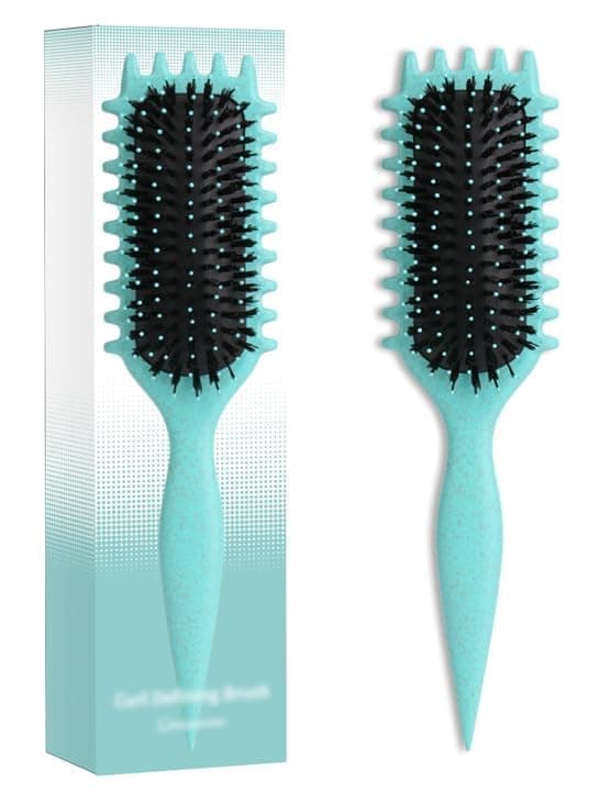 Curl Hair Brush, 2025 Curly Defining Brush, ventilerad för att forma, reda ut och definiera lockar för kvinnor och män Mindre dra 1 bit grön
