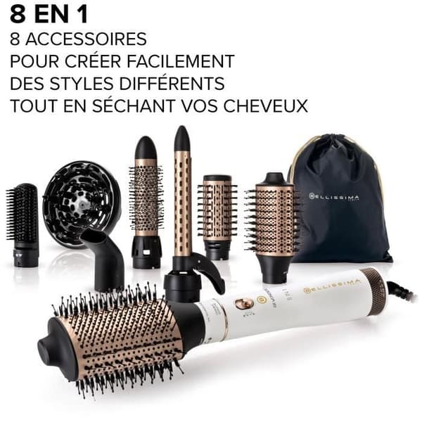 Stylingborste Bellissima AIR WONDER BRUSH VITT GULD