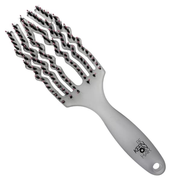 BE KEEN ON HAIR Udredningsbørste med vildsvinehår - Transparent/Hvid