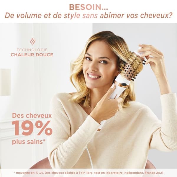 ROWENTA CF9720F0 Brush Activ’ Ultimate Care Roterande borste, Förskönar håret, Ökar glans, Skapar volym, Fl-funktion