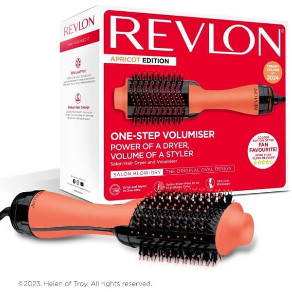 Brosch blåsa - REVLON - RVDR5222AE EN STEP - Begränsad utgåva - Volymgivande och torkande - 2 temperaturer - Aprikos