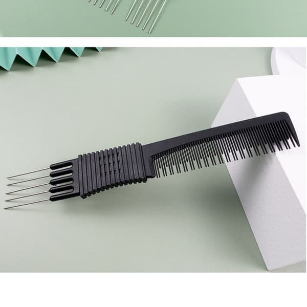INF Anti-Statisk Karbonfiber Fem-Nåls Kam for Hårstyling