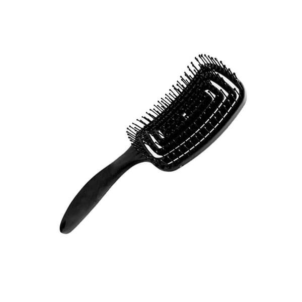 INF Ergonomisk böjd ventilborste för hårbottenmassage Svart