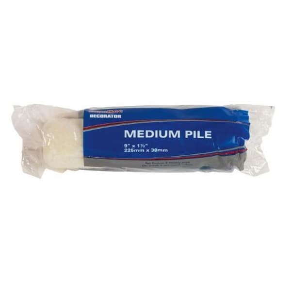 SupaDec Medium Pile Roller Refill White 9in