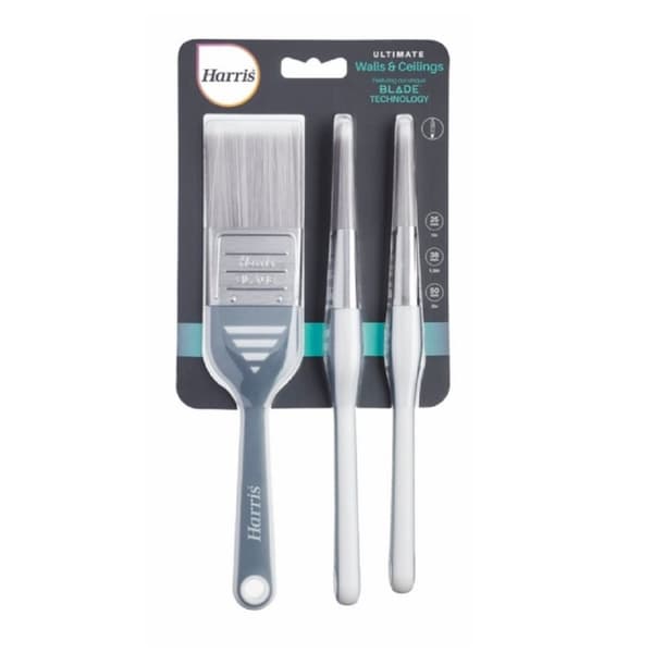 Harris Ultimate Wall and Ceiling Paint Brush Set (Pack of 3)