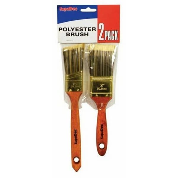 SupaDec Polyester Brush Set (2 Pack) Brown/Gold/Black One Size