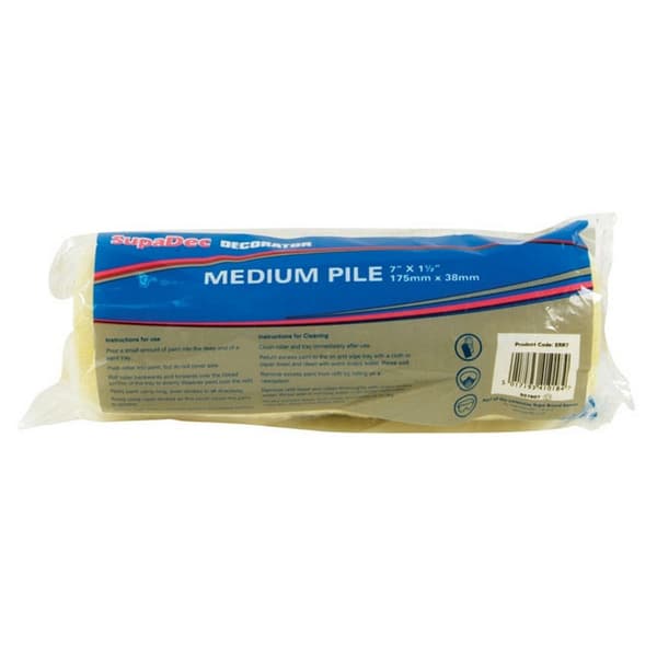 SupaDec Medium Pile Paint Roller Sleeve Yellow One Size