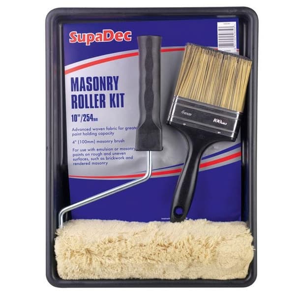 SupaDec Masonry Paint Roller Set Black/Cream 10in