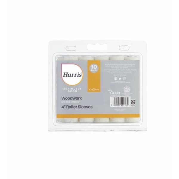 Harris Seriously Good Woodwork Stain & Varnish Roller Sleeves (Pack of 10)