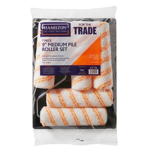 Hamilton For The Trade Medium Pile Paint Roller Set (Pack of 7)