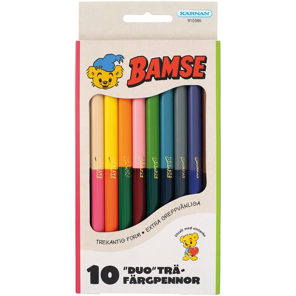 Bamse Duofärgpennor 10 st