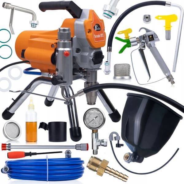 Rosfix Målningsenhet Rosfix Tornado RT2 UltraSpray 1500W 22MPA 2,2L/min + 6L tank för material/färg till Tornado/Graco kolvmålningsenhet