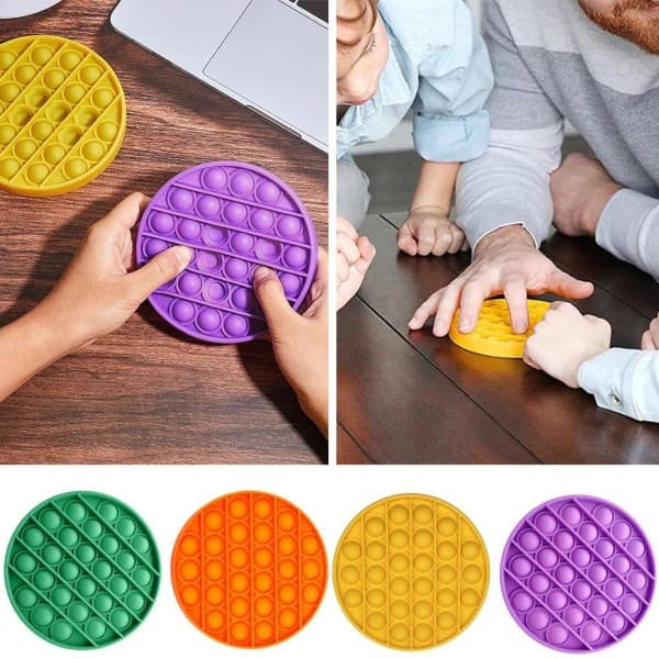 Bubble Pop It Fidget  fl. farver - Rund