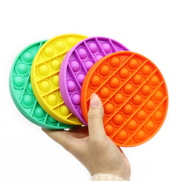 Bubble Pop It Fidget  fl. farver - Rund