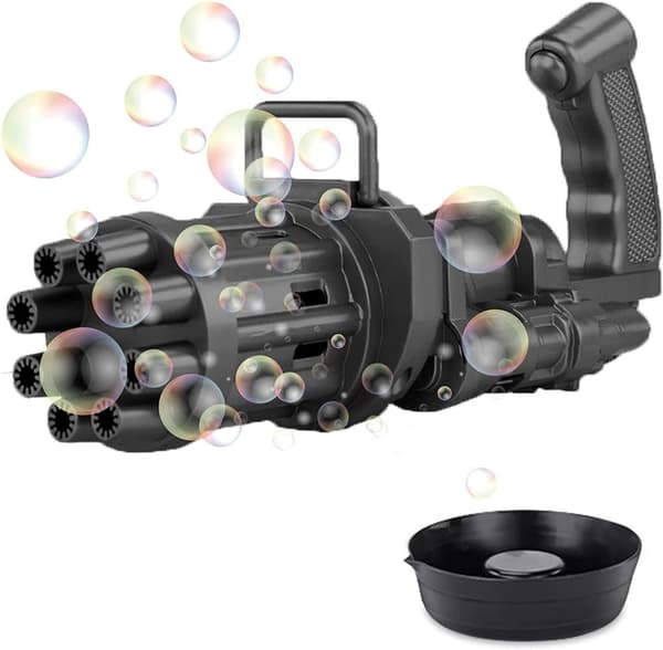 Såpbubblepistol, svart (batteridriven)