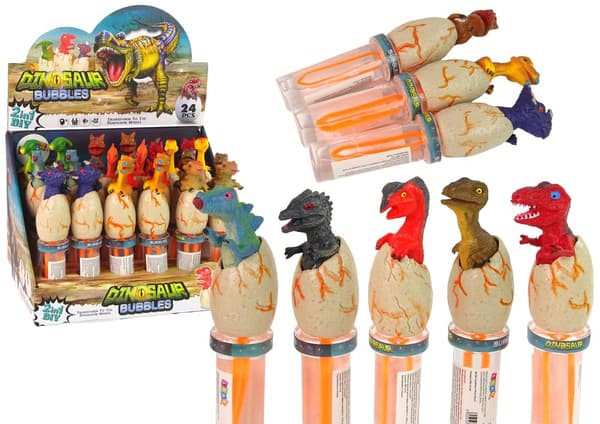 Dinosaurier såpbubblor 18 cm olika färger