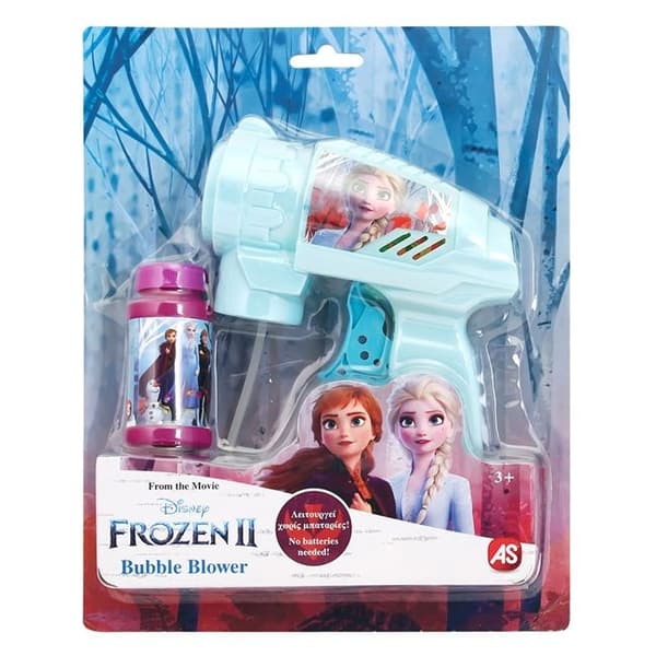 Frozen II Batterifri Bubbelpistol - Skjuter ut Såpbubblor