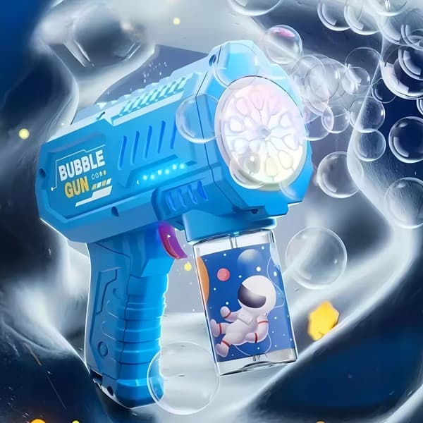 LED-boblepistol + 100 ml patron Automatisk boblegenerator