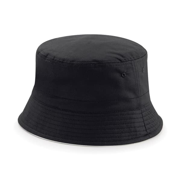 Beechfield Unisex Classic Reversible Bucket Hat Black/ Light Grey LXL