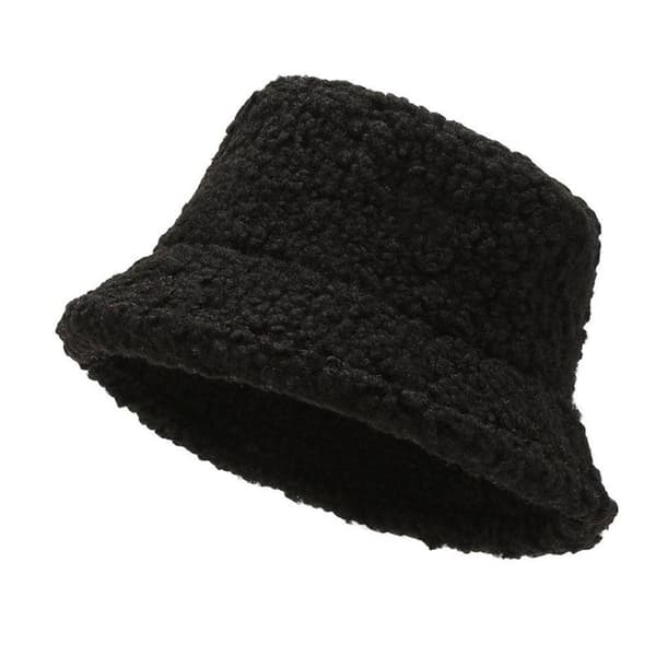 Bucket Hat i Konstull - Svart
