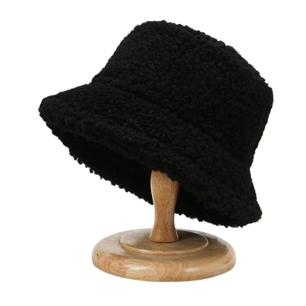 Bucket Hat i Konstull - Svart