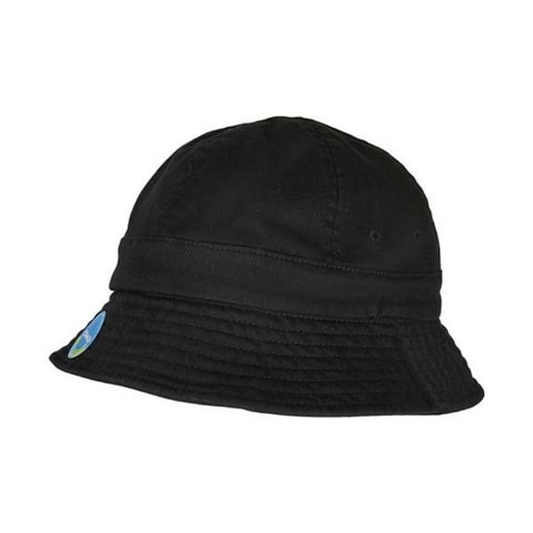 Yupoong Unisex voksen Flexfit Eco Washing No Top Tennis Bucket Hat Black One Size