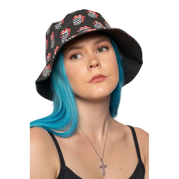 The Rolling Stones Unisex vuxen Tongue Checkerboard Bucket Hat