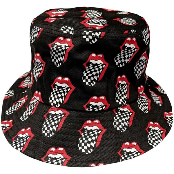 The Rolling Stones Unisex vuxen Tongue Checkerboard Bucket Hat