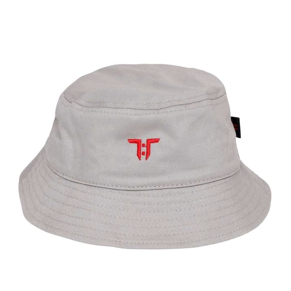 Tokyo Time Unisex Adult Logo Bucket Hat Grey/Red One Size