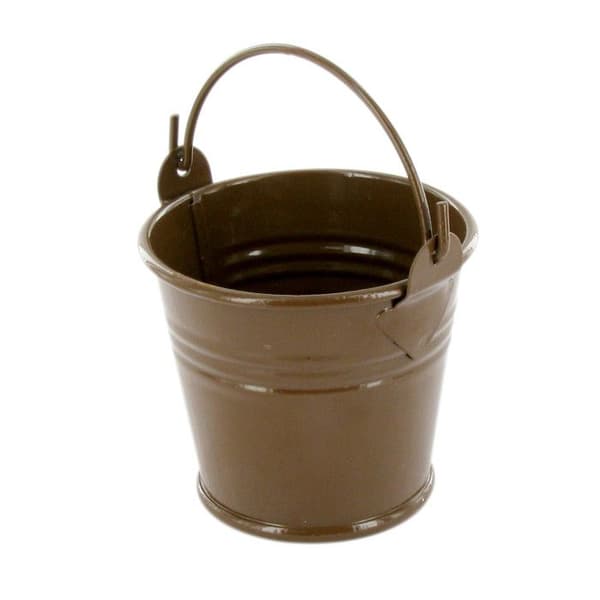 Metalliskt chokladfärgat spann Ø 6,5 cm x H 6,2 cm